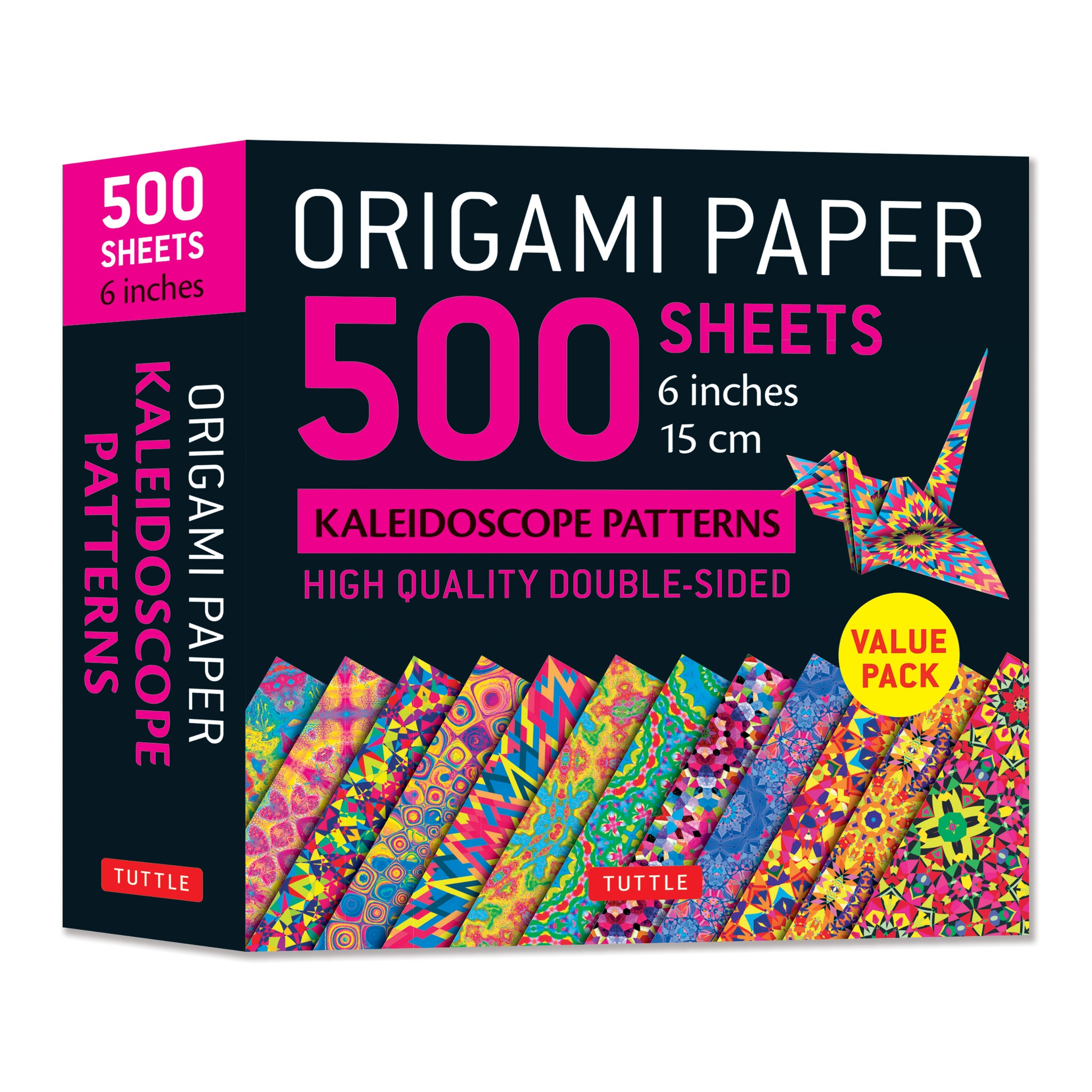 Cover image for Origami Paper 500 sheets Kaleidoscope Patterns 6" (15 cm) ISBN 9780804859318